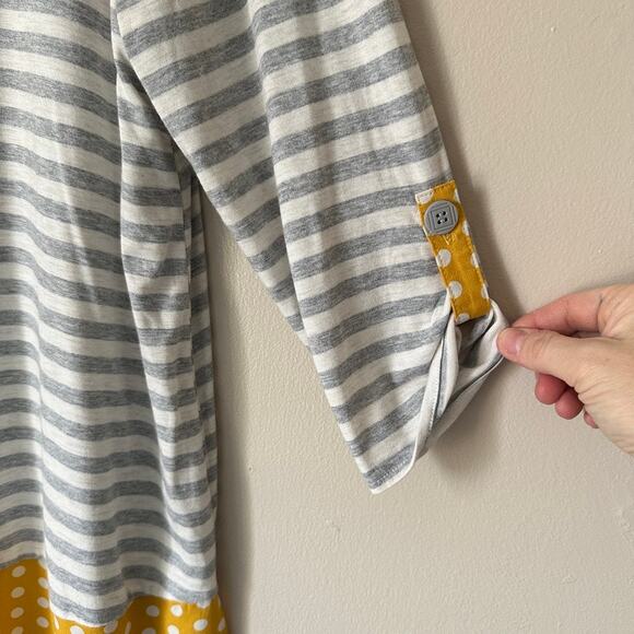 Matilda Jane Tunic Top Womens MEDIUM Mixed Print Lightweight Polka Dot Stripe - Picture 4 of 11